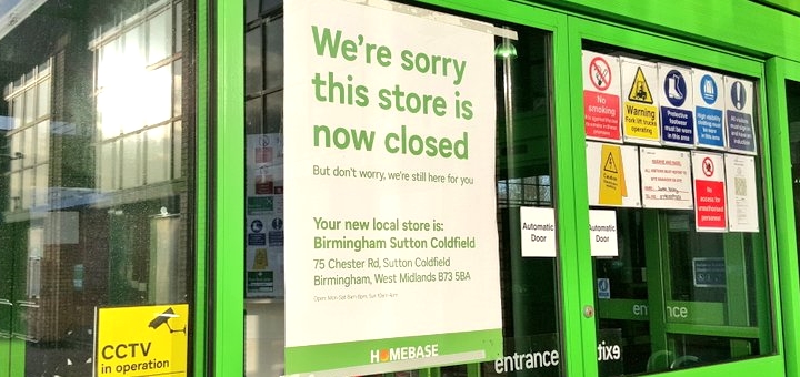 Closed down Homebase store. Photograph by Graham Soult