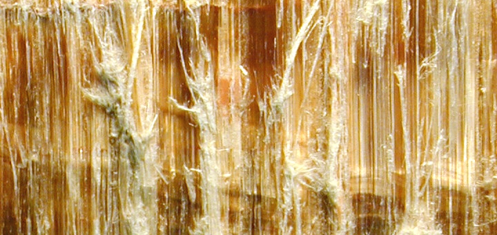 Asbestos fibres. Photograph by Karol Pilch